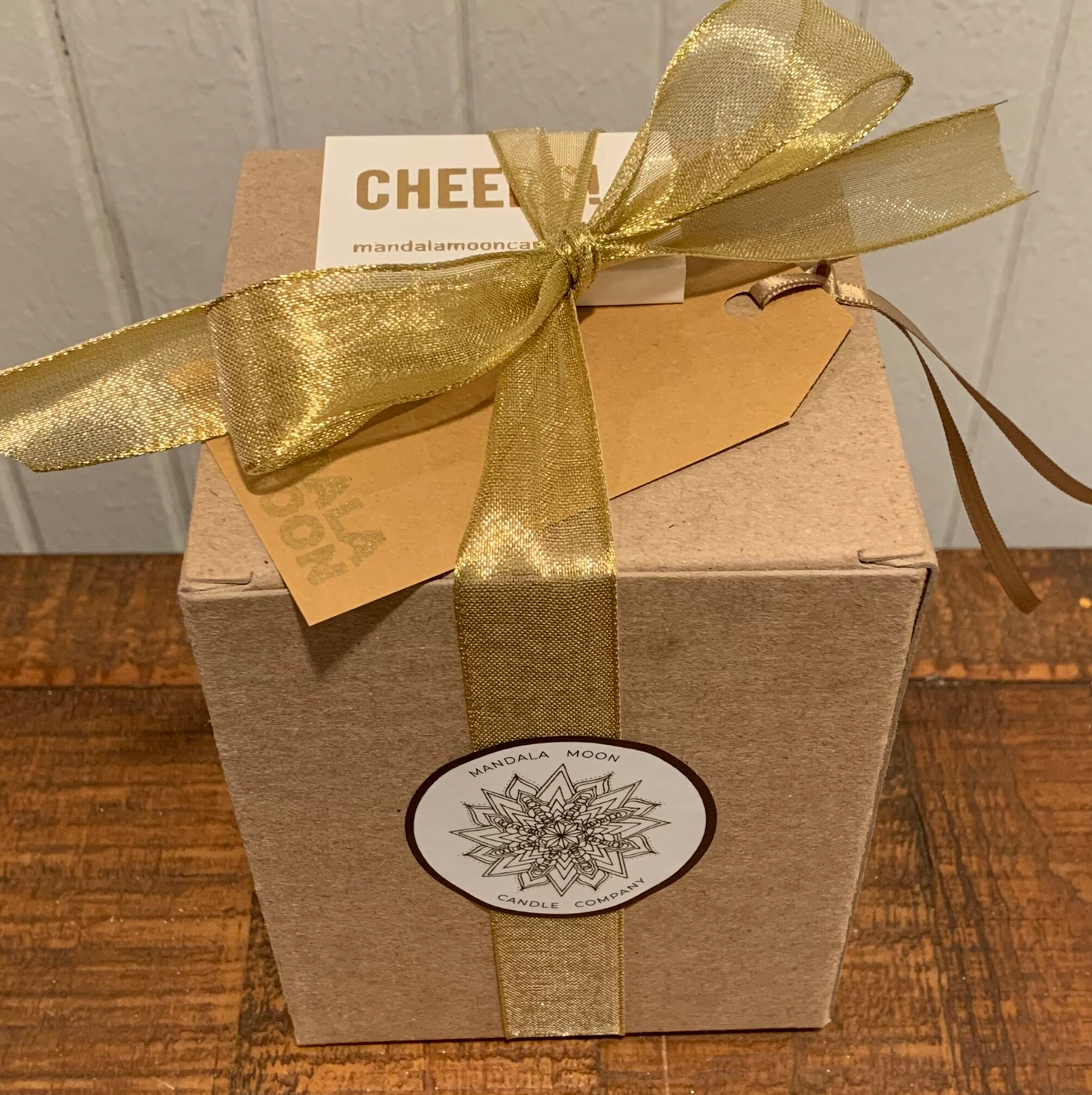 Cheers Mandala Moon Candle in gift box