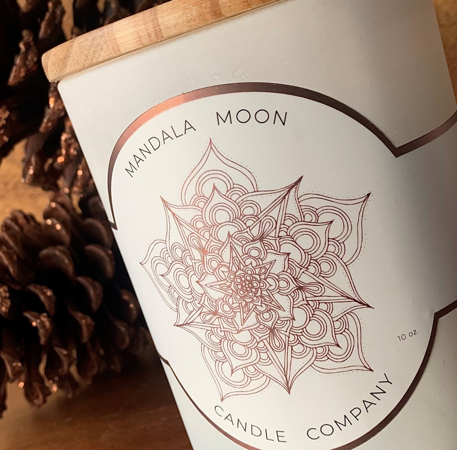 mandala moon candle