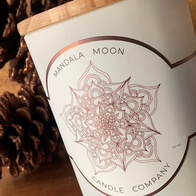 mandala moon candle