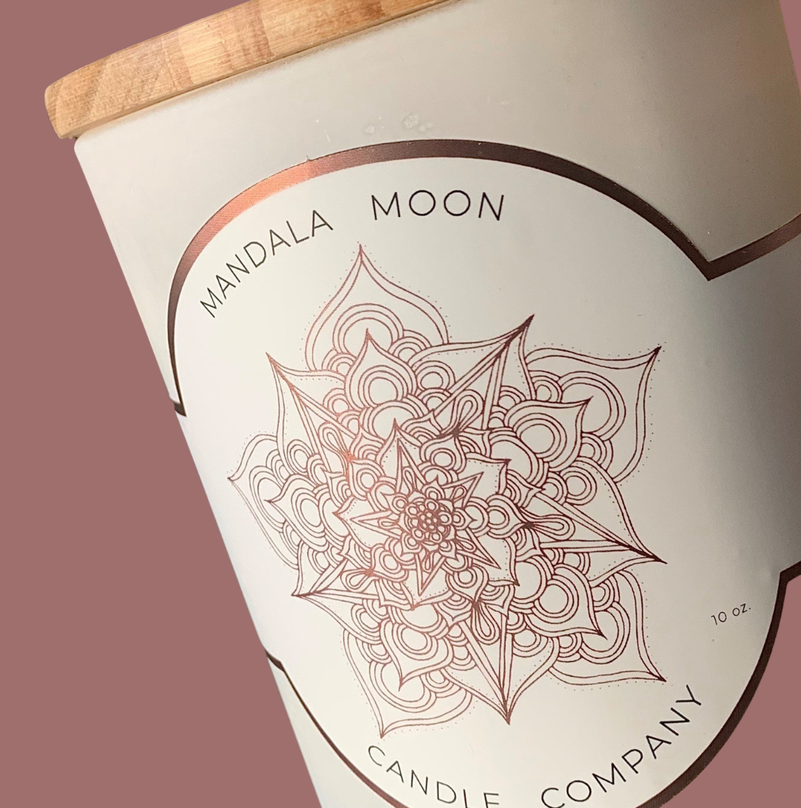 Mandala Moon Candle