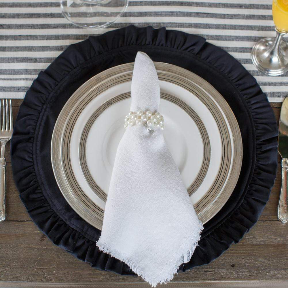 Velvet Round Placemat with Ruffle - Gal Pal Goods