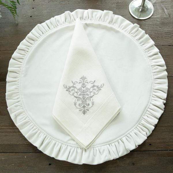 Velvet Round Placemat with Ruffle - Gal Pal Goods